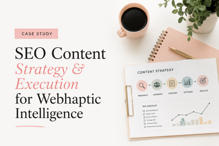 seo content strategy & execution for webhaptic intelligence