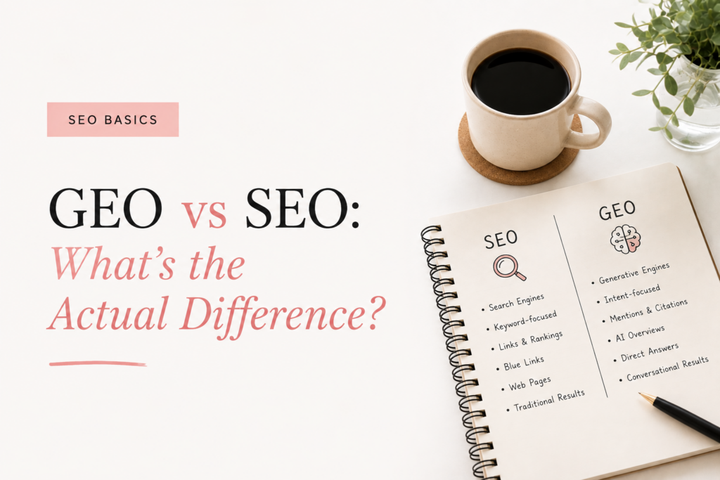 GEO vs SEO: What’s the Actual Difference? geo vs seo